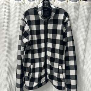 Buffalo David Bitton Men's Buffalo Check Full-Zip Fleece Jacket w/ Sherpa Lining